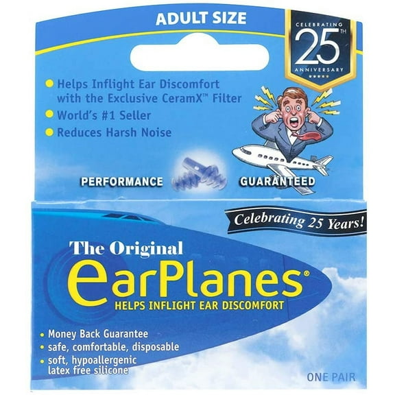 EarPlanes Ear Plugs 1 Pair (Pack of 4)