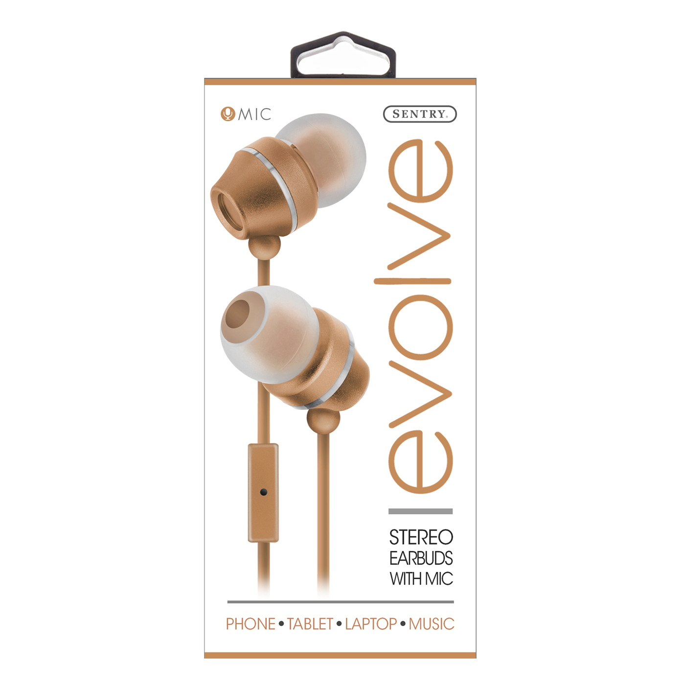 Earbud And In-ear Headphone Sentry Industries Hm165: Stereo Earbuds With In-line Mic In Rose Gold - image 1 of 2