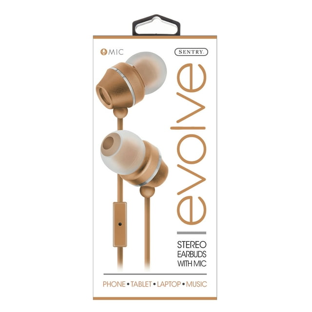 Earbud And In-ear Headphone Sentry Industries Hm165: Stereo Earbuds With In-line Mic In Rose Gold