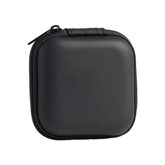 Earbud Case,Hard Earphone Case,Headphone Organizer,Shockproof Mini Earbud Carrying Case,Mini Earbud Pouch for Wireless Earbuds,Bluetooth Headset,SD Memory Card,2.95x2.95 inch(Black)