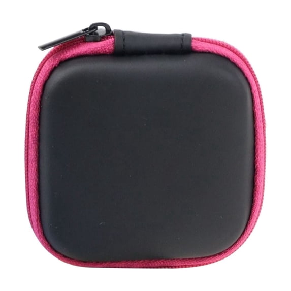 Earbud Case,Hard Earphone Case,Headphone Organizer,Shockproof Mini Earbud Carrying Case,Mini Earbud Pouch for Wireless Earbuds,Bluetooth Headset,SD Memory Card,2.95x2.95 inch(Red)