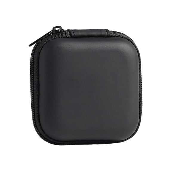 Earbud Case,Waterproof Earphone Case Pouch,Shockproof Earbud Carrying Case,Phone Accessories Organizer,Mini Earbud Pouch for Headphones,Earbuds,SD Memory Card,Camera Chips,2.95x2.95 inch(Black)