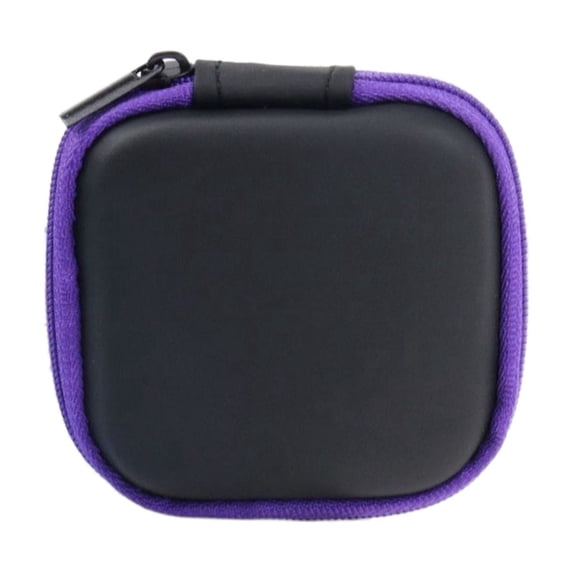 Earbud Case,Waterproof Earphone Case Pouch,Shockproof Earbud Carrying Case,Phone Accessories Organizer,Mini Earbud Pouch for Headphones,Earbuds,SD Memory Card,Camera Chips,2.95x2.95 inch(Purple)