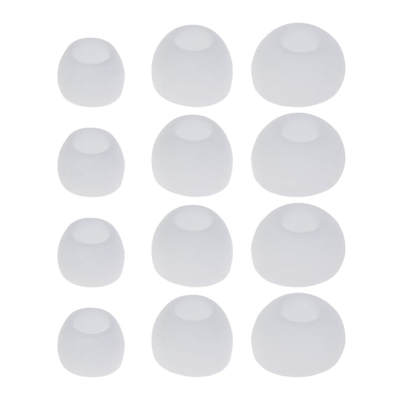 Earbud Tips Soft Silicone Earbuds Replacement Tips for in-Ear Headphones(Inner Hole 4.5mm Earphones) ,12 Pieces