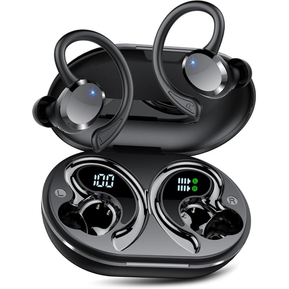 Earbuds, 2026 5.4 Headphones HiFi Stereo, Earbuds with ENC Noise Cancelling Mic, IP7 in Ear Earphones, 68H Dual LED Display Ear buds for Workout