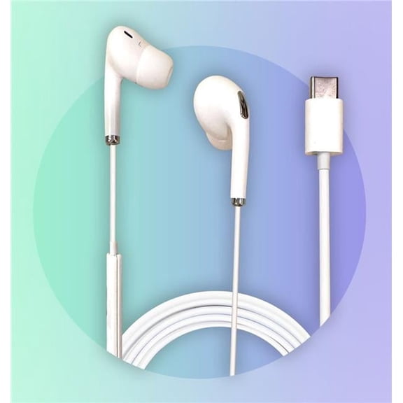 Earbuds - Black - USB-C Connection - In-Line Microphone - Crisp Audio