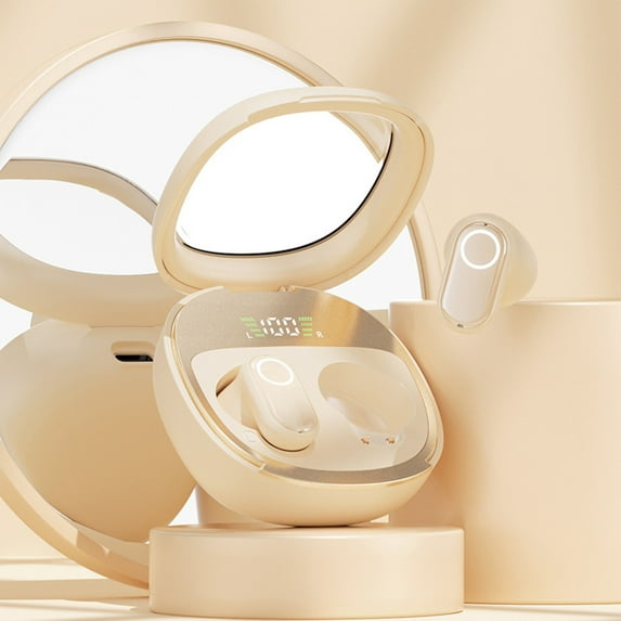 Earbuds Bluetooth, Wireless Bluetooth Earphones Stereoscopic Sound Quality In Ear Mini Transparent Digital Display Earphones Earphones for Kids