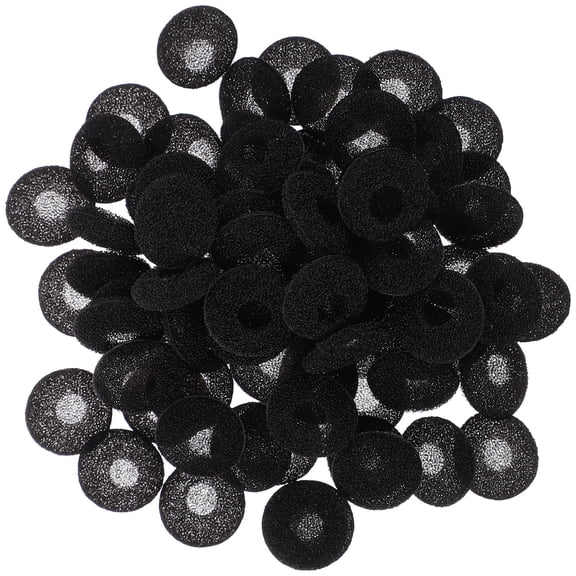 Earbuds Covers Sponge Black 100Pcs 0.7X0.7in