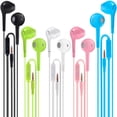 thumbnail image 1 of Jogteg Earbuds Headphones with Microphone Pack of 5, Noise Isolating Wired Earbuds, Earphones with Powerful Heavy Bass Stereo, Compatible with Android, Phone, Laptops, MP3 and All 3.5mm Interface, 1 of 4