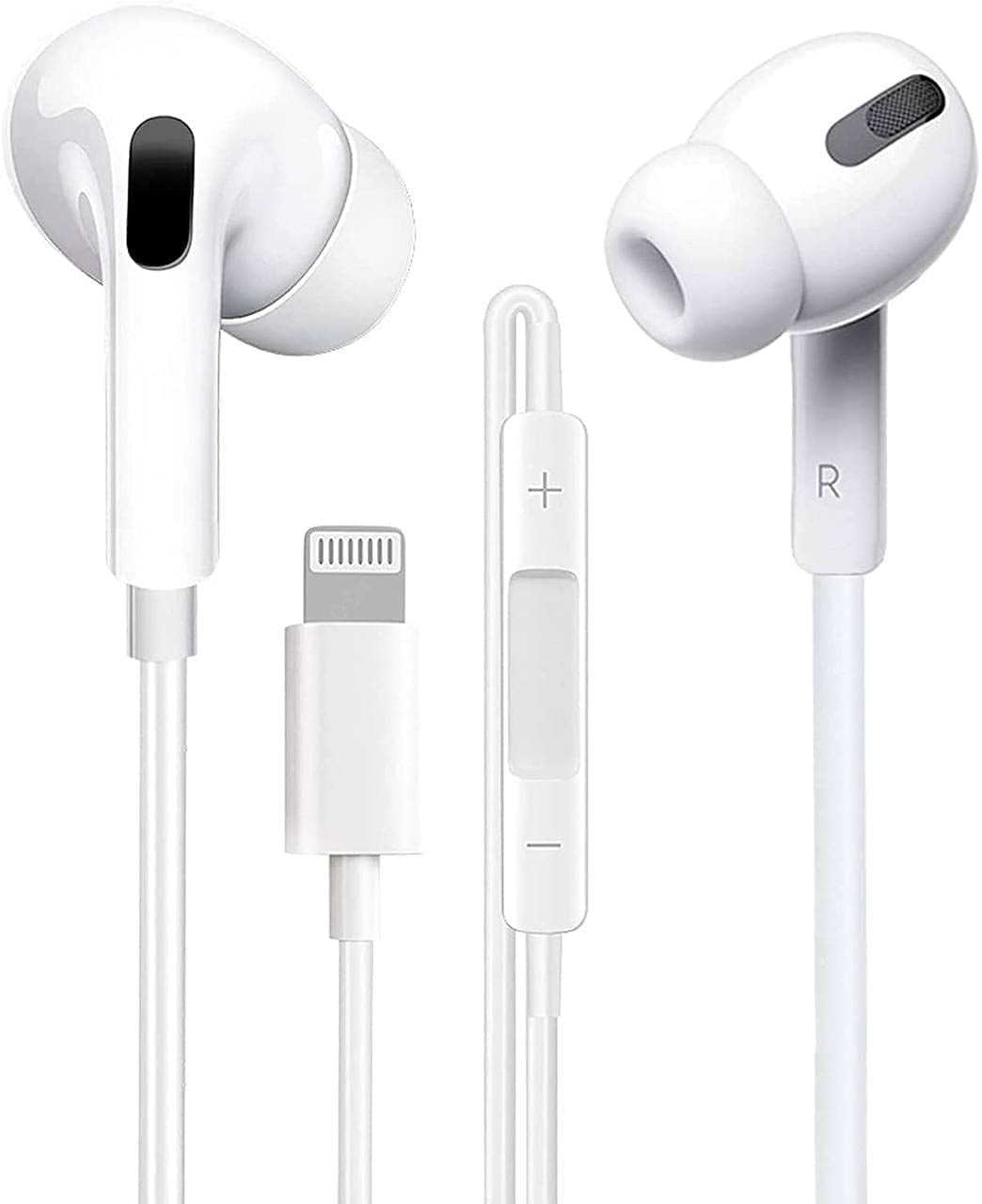 Earbuds with Lightning Headphones in Line Noise Cancelling Wired Earbuds Compatible with iPhone 13 12 11 11 Pro MAX SE 7 8 Supports All iOS Systems White Walmart