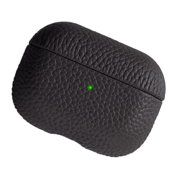 Earbuds Protective Case, Air Pods Pro Genuine Leather Case, Portable Shockproof Shell Dust/Dirt Proof Case for Air Pods Pro, Stylish Earbuds Protective Cover, Black