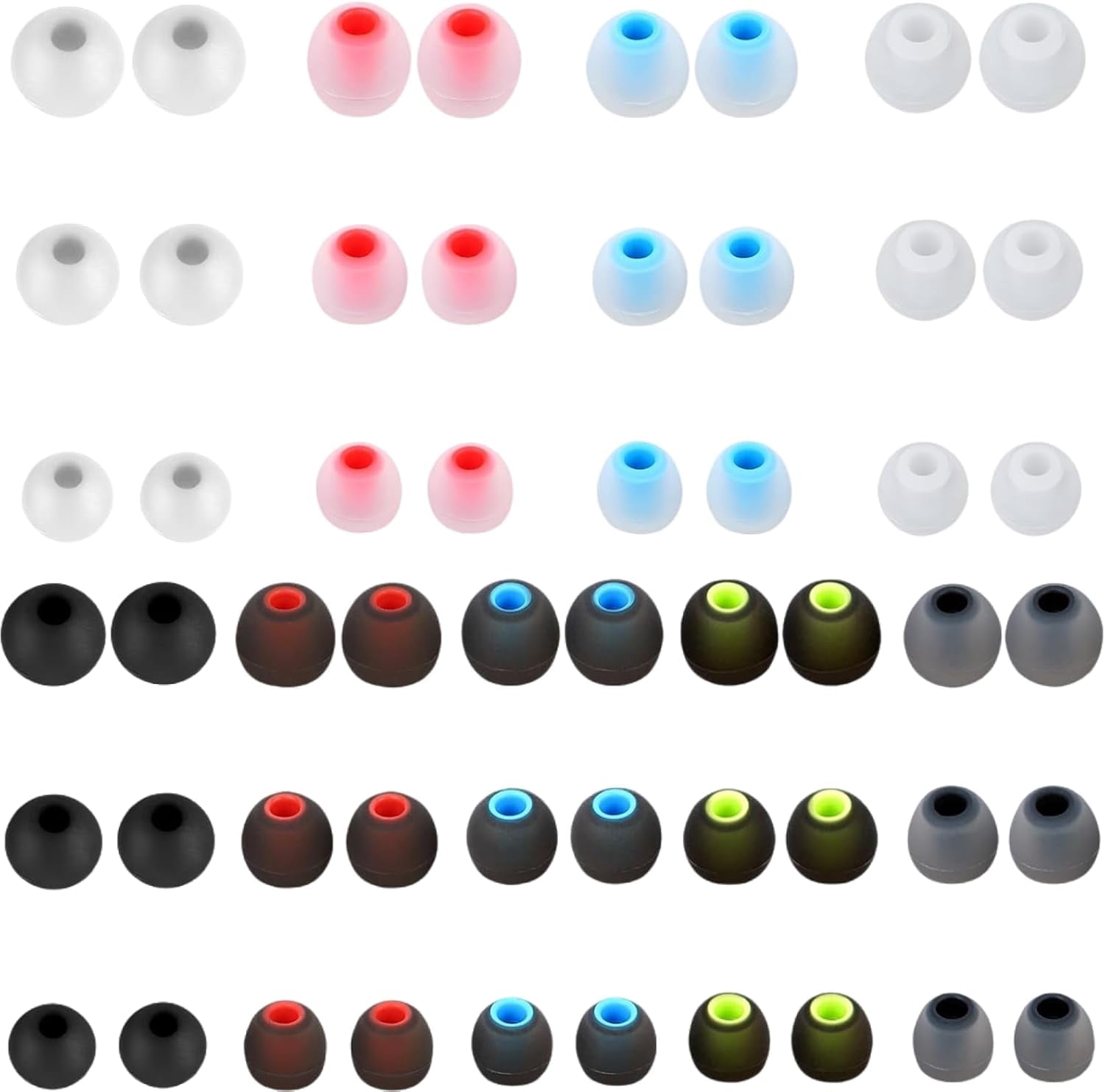 Earbuds Replacement Tips 54Pcs Silicone Earbuds Cap Replacement Pieces ...
