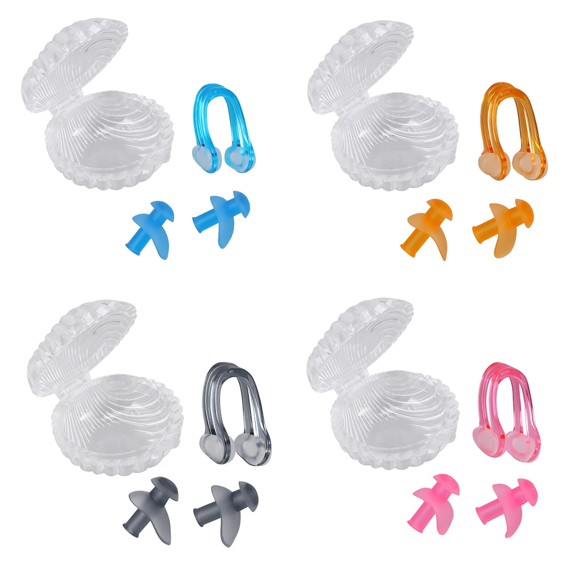 Earbuds Silicone Earplug Swim Nose and Ear Plugs Swimming Nose Clip and