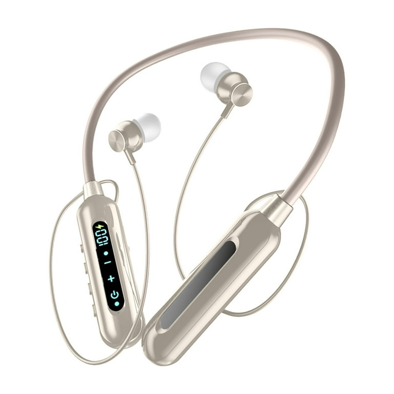 Earbuds Wireless Bluetooth Hanging Neck Earphones Wireless Bluetooth 5.2 Magnetic Suction Heavy Bass Large Battery With Digital Display Ultra Long Battery Life Bluetooth Earphones Best Earbuds 2024 Wa...