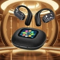 thumbnail image 1 of Earbuds Wireless, Full-color Touchs Screen Open Bluetooth Headset Open Leather Textured Bluetooth Headphones Bluetooth Headphones Noise Cancelling, 1 of 2