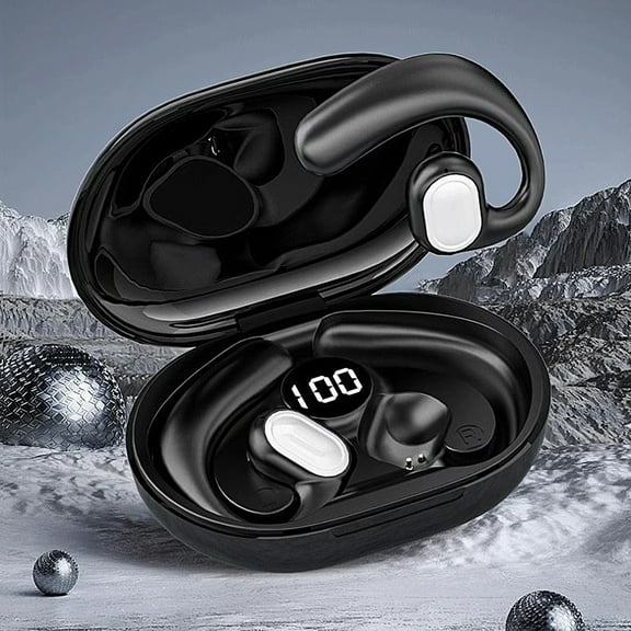 Earbuds Wireless, Hwkond Wireless Bluetooth Earphones, Business Ear Mounted, Open, Large Capacity, Ultra Long Range, Driving And Running, Black, Up to 60% Off