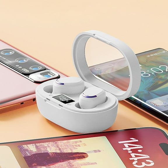 Earbuds Wireless, Hwkond Wireless Bluetooth Headset Binaural Border Private Mode In-Ear Type For Bluetooth-Enabled Cell Phones And Tablets, White, Up to 60% Off