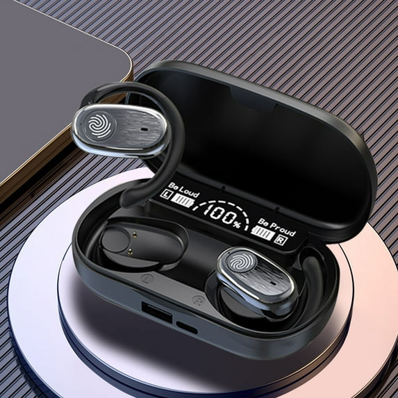 Earbuds Wireless, Hwkond Wireless Ear Mounted Bluetooth Earphones No In Ear Sound Leakage Stereoscopic Sound Quality Advanced Sports Earphones, Black, Up to 60% Off