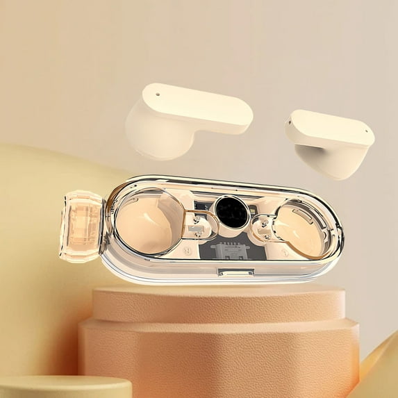 Earbuds Wireless, Hwkond Knob In Ear Low Latency Large Capacity Built-in Battery Game Music Independent Mode All Bluetooth Devices Suitable For 5.3 Bluetooth Earphones, Khaki, Up to 60% Off
