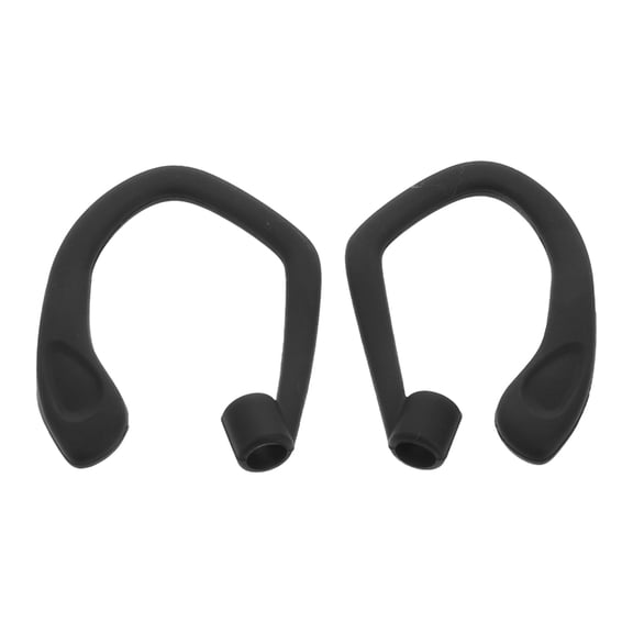 OFFIGAM Silicone Earbud Hooks for Running and Sports, Black, 1 Pair, Comfortable Accessories
