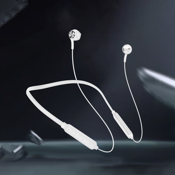 Earbuds for Kids, Hwkond Bluetooth Earbud Magnetic Neck Hanging Earphones Noise Cancelling In-Ear Headphones, White, Up to 60% Off