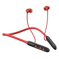 Earbuds for school, Hwkond Bluetooth Headphones Intelligent Noise Reduction HIFI Surround Stereo Sound High Energy Large Capacity Battery Non-inductive Delay Transmission Stable, Red, Up to 60% Off