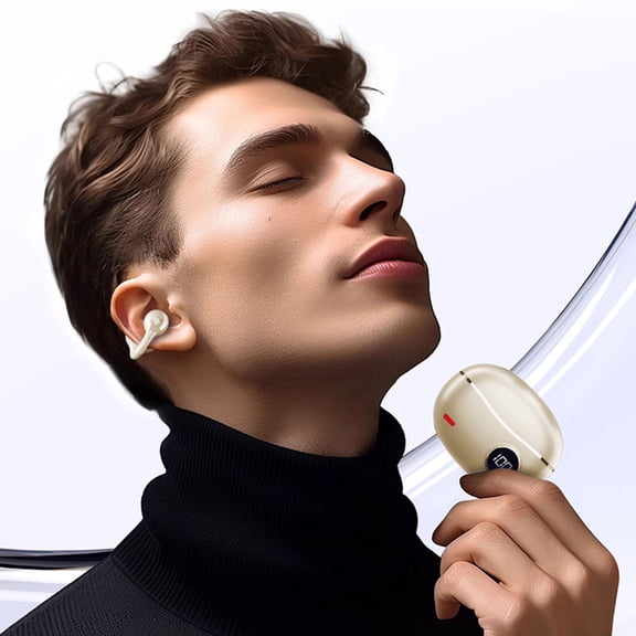 Earclip Style Bluetooth Earbuds, High Battery Low Latency, Comfortable Wearing, Double Microphone Noise Reduction, 5.4 Bluetooth Openear Earphones, High-Capacity Battery and Extended Use