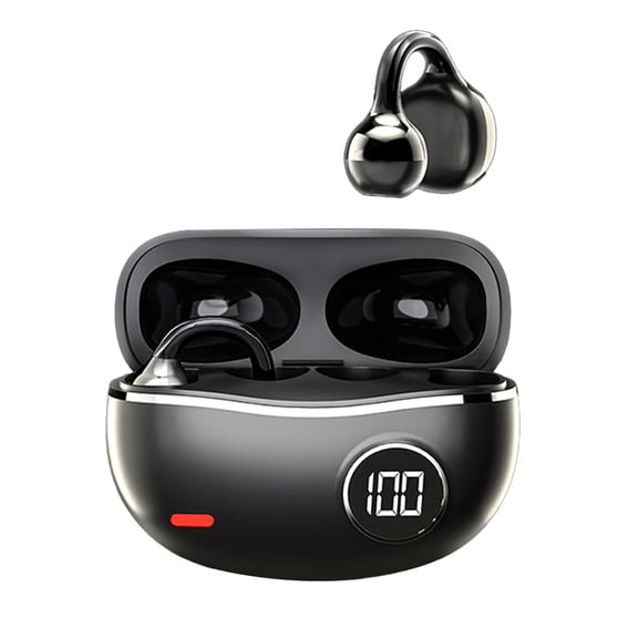 Earclip Style True Wireless Bluetooth 5.4 Open-Ear Earphones,High Battery Extended Playtime,Low-Latency Stable Audio,Comfortable Pressure-Free Wear,Dual Mic Noise Reduction,HiFi Stereo Sound