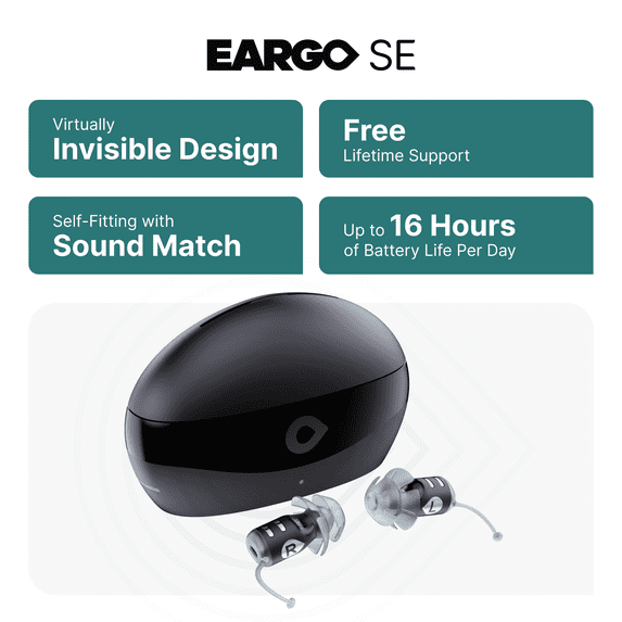 Eargo SE Self-Fitting Rechargeable OTC Hearing Aids