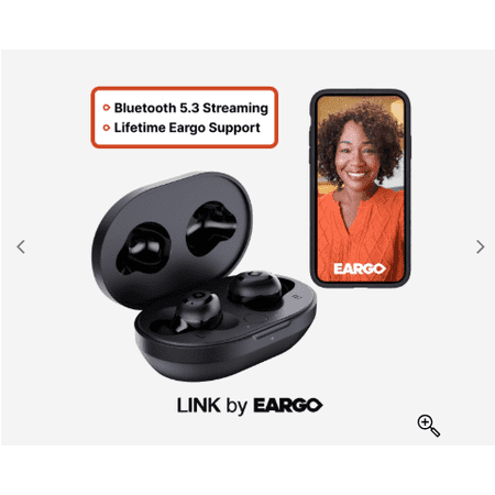 Eargo - SE Self-Fitting OTC CIC Hearing Aid - Black