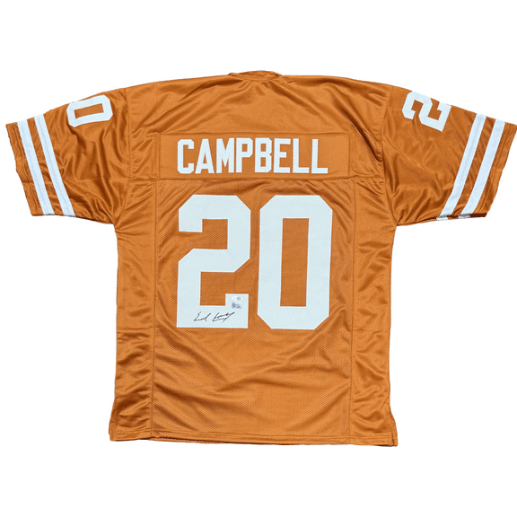 Earl Campbell Signed Autographed Custom Orange White Jersey JSA Authentication