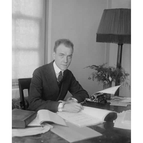 Earl Carroll In His New York Office. He Was A Producer History (24 x 36)