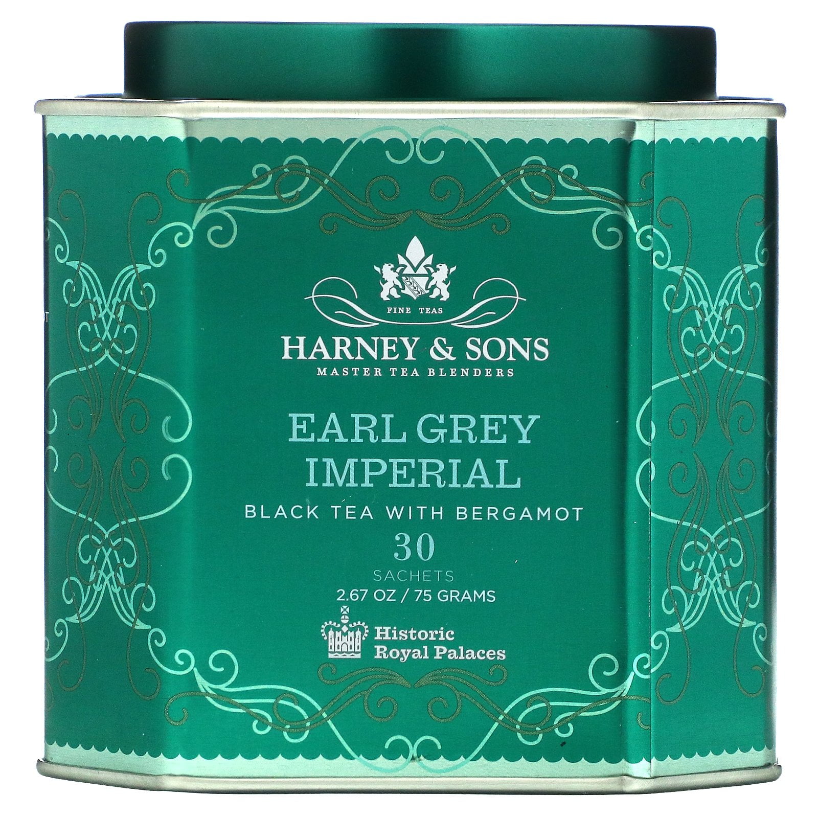 Earl Grey Imperial, Black Tea with Bergamot, 30 Sachets, 2.67 oz (75 g),  Harney & Sons
