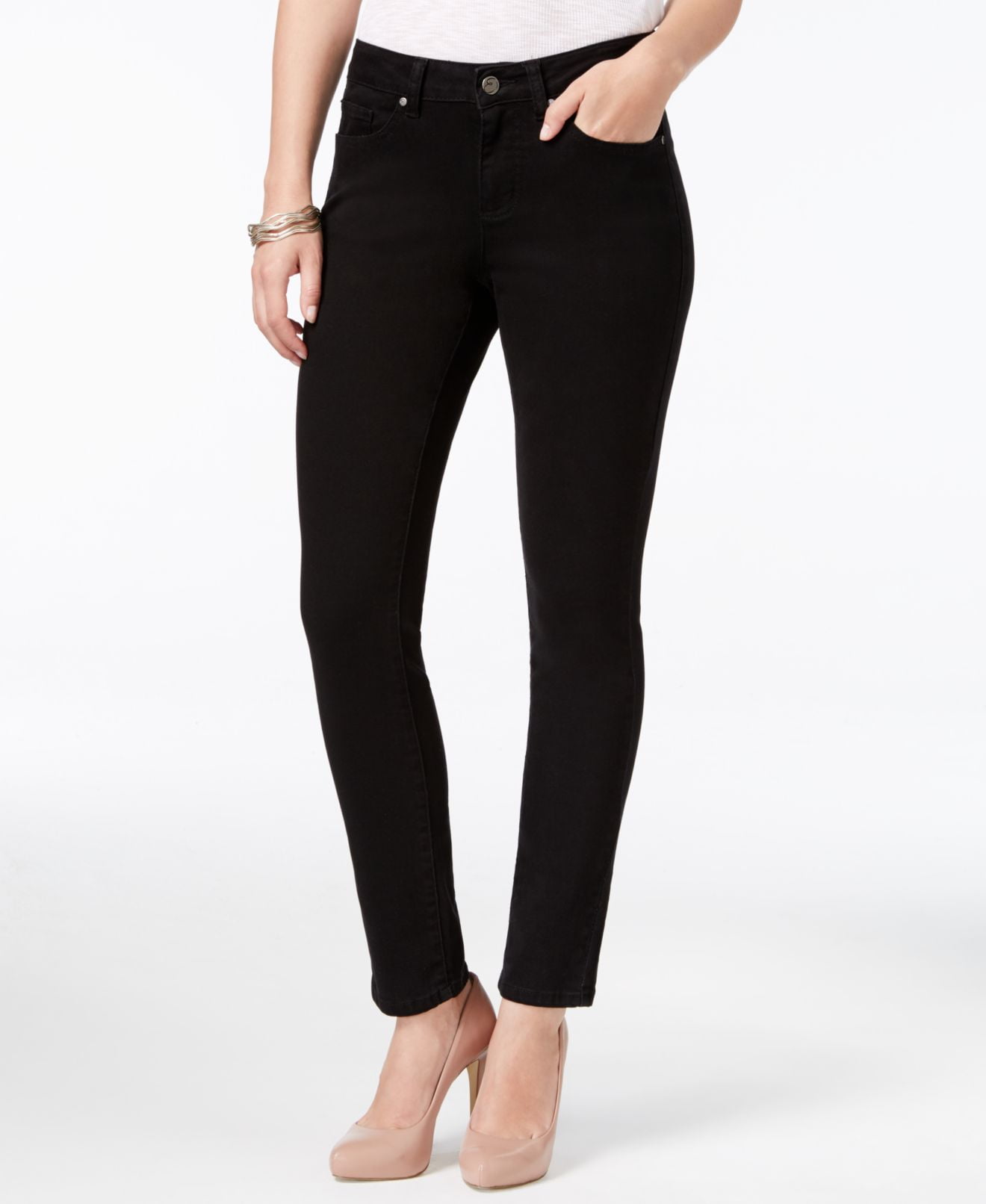もらって嬉しい出産祝い Earl Jeans Skinny Slim Mid-Rise Black 16 Size Women's NEW ジャケット・アウター