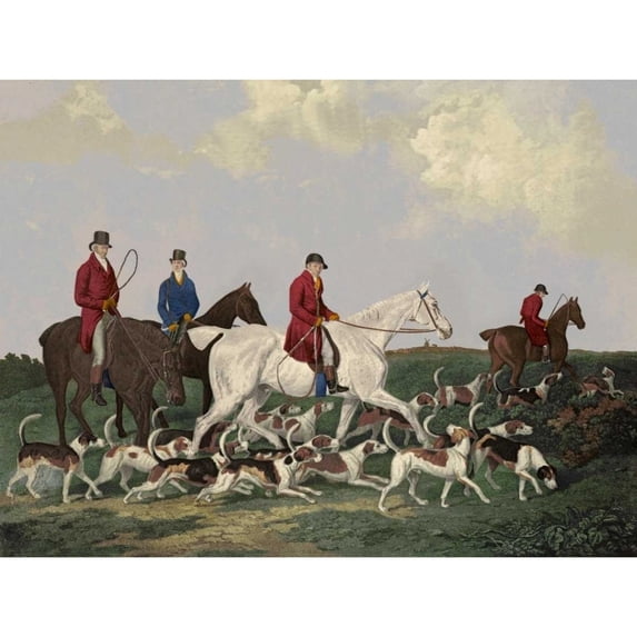 Earl Of Derbys Stag Hounds Poster Print by  Barenger