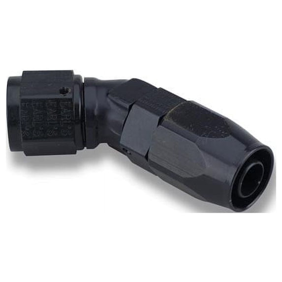 Earl's 45 Degree Swivel-Seal® Hose End -8 AN - Black - Clamshell Package