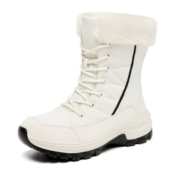 Earlde Men Women Snow Boots Comfortable Faux Fur Full Lined
