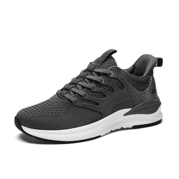 Earlde Mens Running Shoes Walking Sneakers for Adult Male Jogging Casual Breathable Athletic Sport Gym Gray Size 9.5