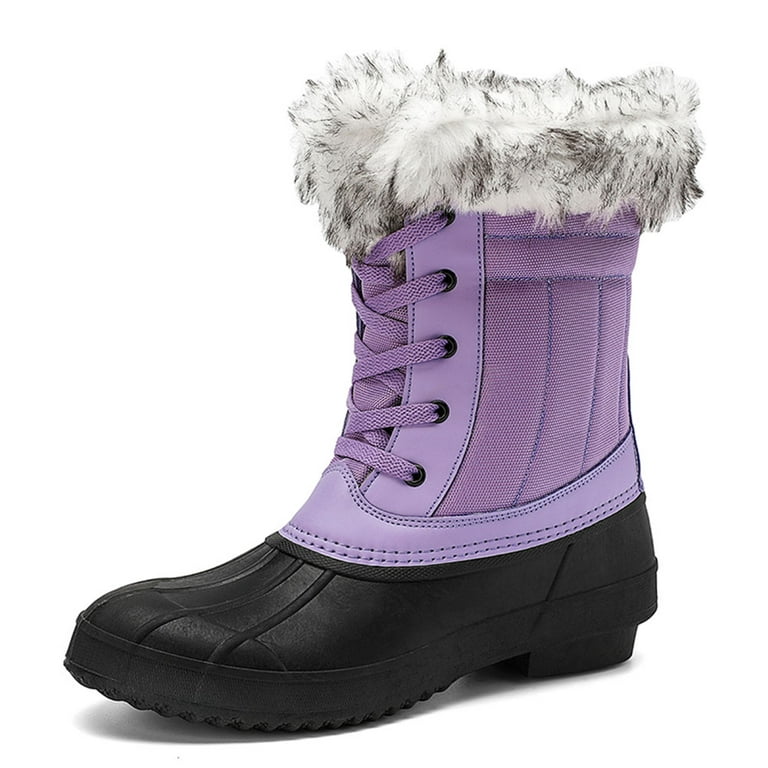 Purple duck boots best sale