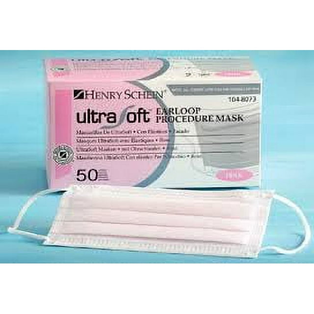 Earloop Procedure Mask, Ultra soft, Pink , box/50