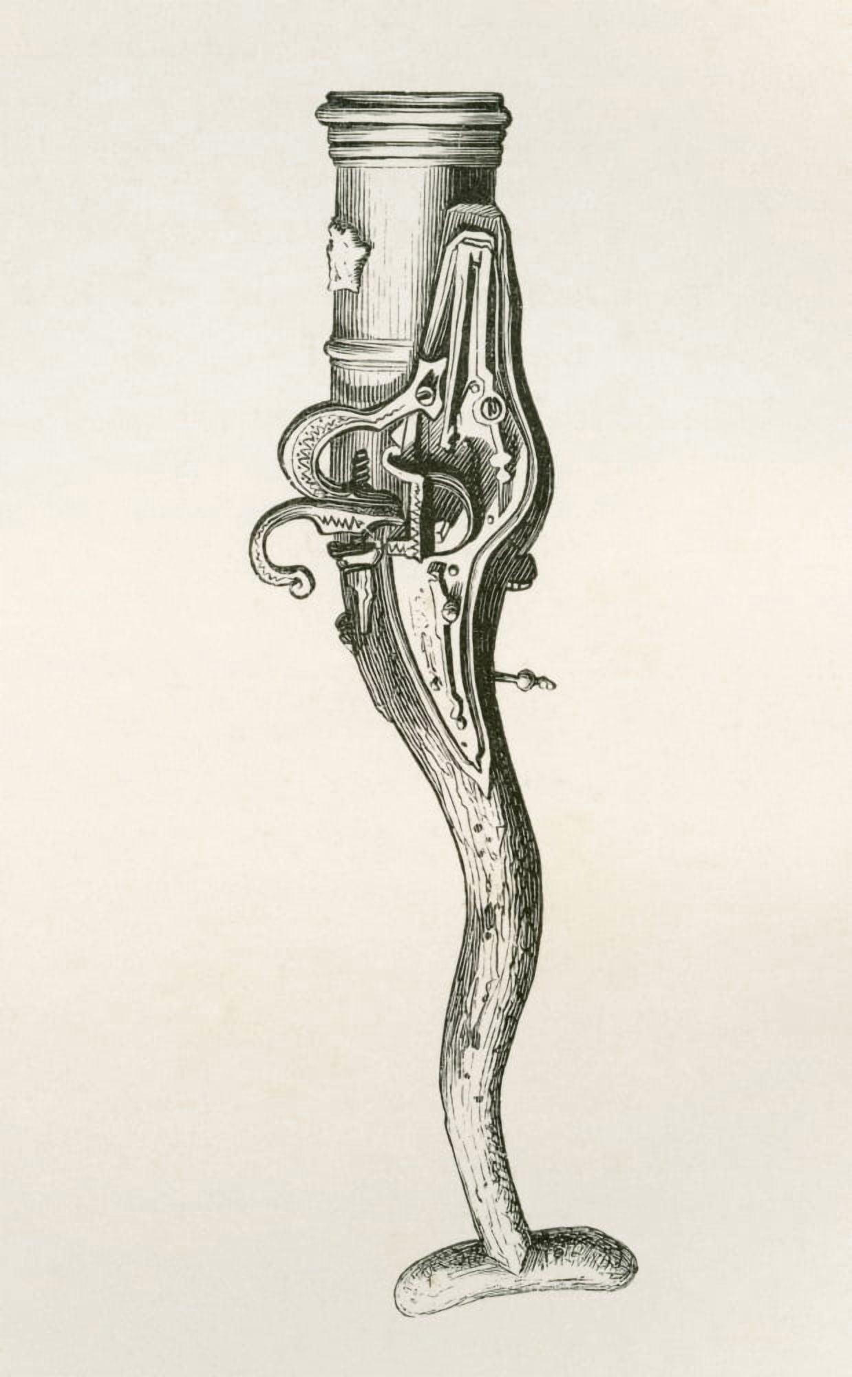 Early 17Th Century Hand Mortar Used For Throwing Fused Grenades From The British Army Its Origins Progress And Equipment Published 1868 Canvas Art - Ken Welsh Design Pics (11 x 18)