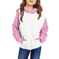 thumbnail image 1 of Early Access Deals 4-14 Years Crewneck Oversized Hooded Sweatshirt Kids Fashion Long Sleeve Pullover Tops For Girls And Boys Pink 9 Years, 1 of 5