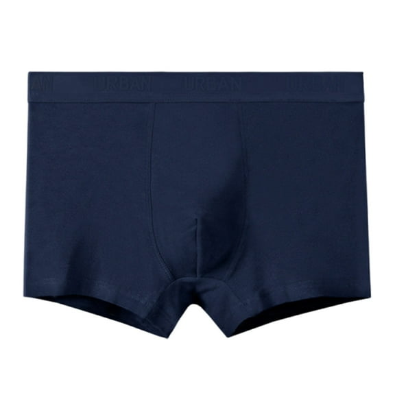 Men’s Stretch Cotton Boxers Briefs Digital Solid Breathable Close Fitting Underpants Comfortable Boxers