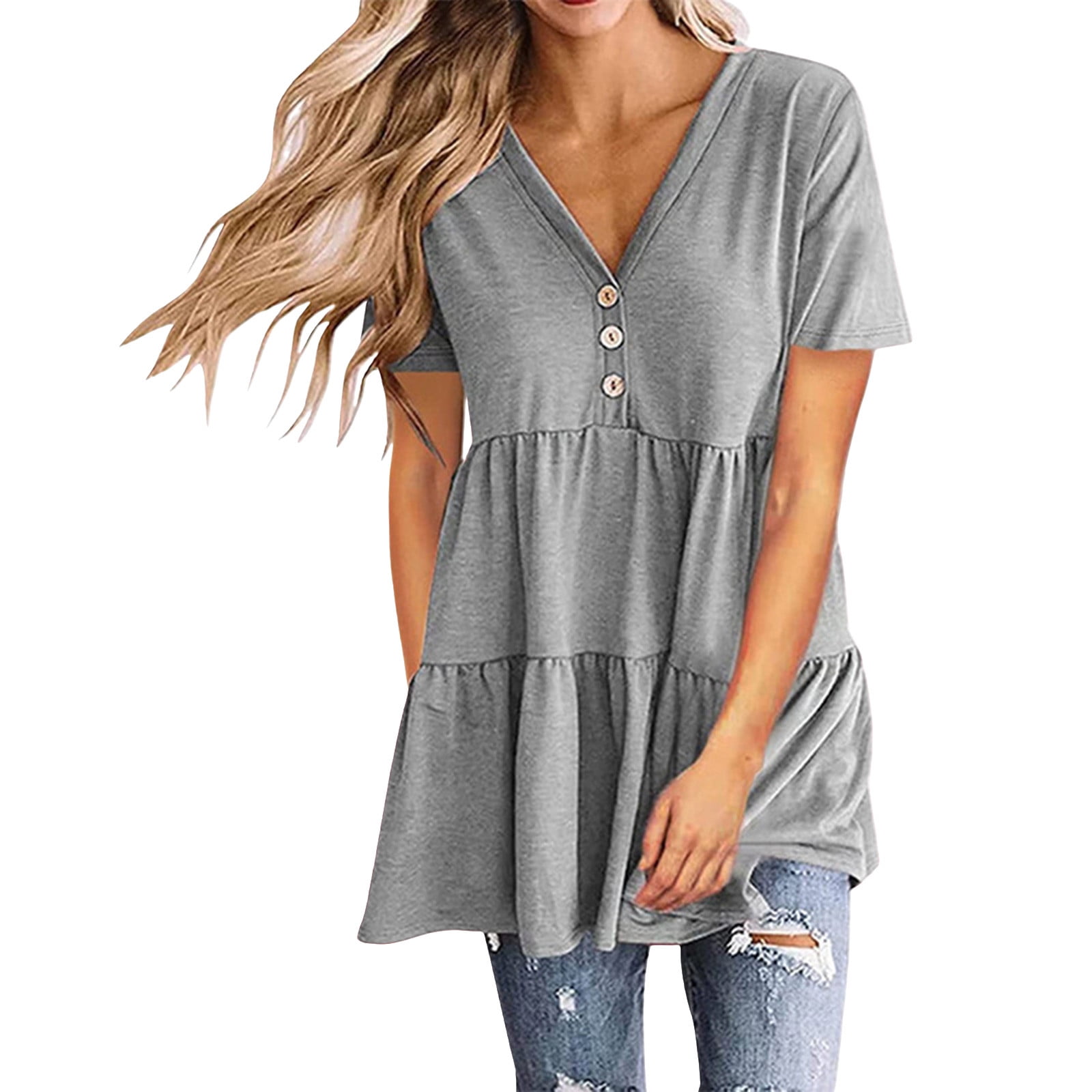 Strength Of Women V Neck Women's Short Sleeve Blouse