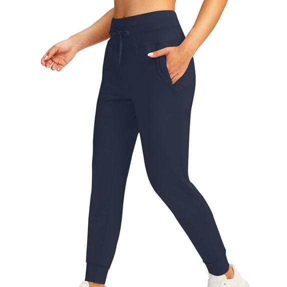 Early Access Deals Straight Leg Yoga Pants for Women High Waist Drawstring Running Fitness Pants Tight Leg Sports Pants Long Pants Navy M