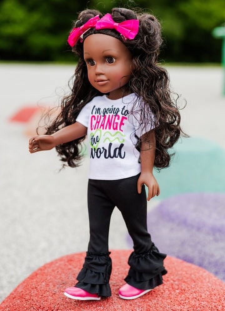 Early Affirmation Dolls Kyya Doll, 18 Inches Premium Talking Doll, African American, Black Hair