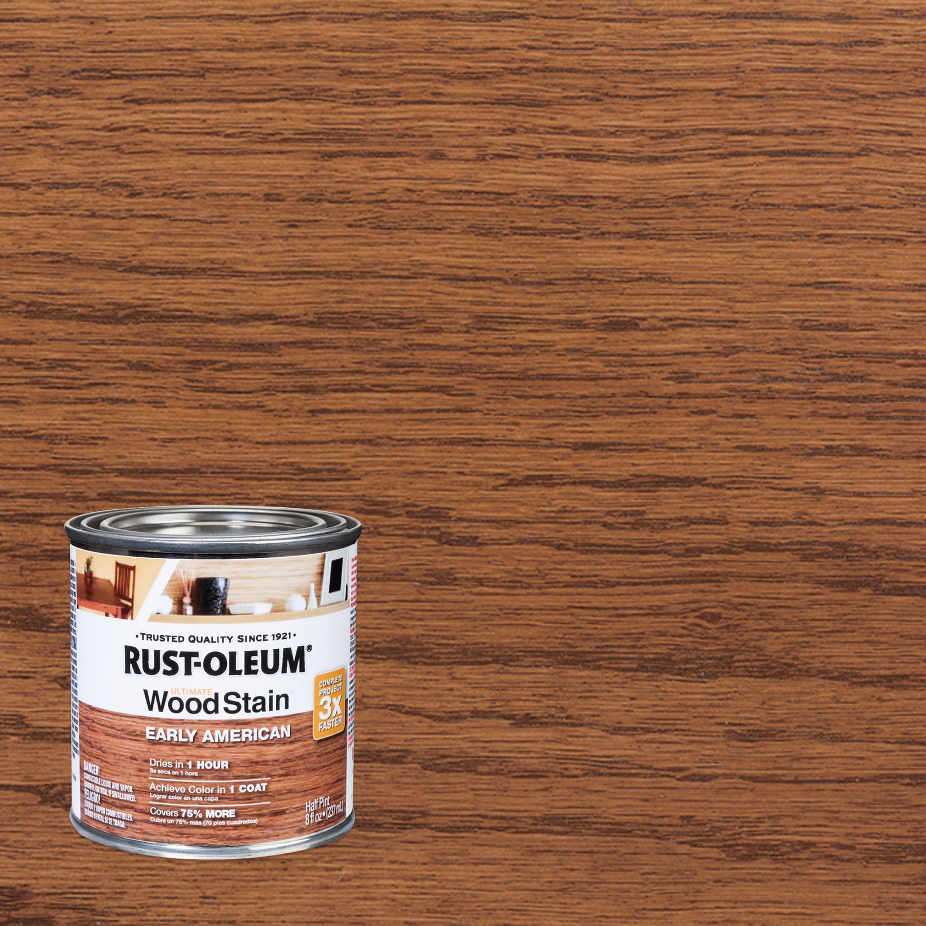 Early American, Rust-Oleum Ultimate Wood Stain-344727, Half Pint