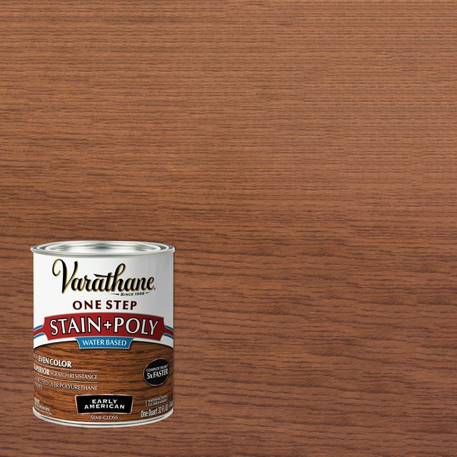 Early American, Varathane Stain + Polyurethane, SemiGloss 336361