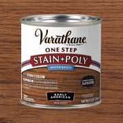 Early American, Varathane One Step Interior Wood Stain + Polyurethane, Semi-Gloss -384363, Half Pint