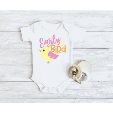 Early Bird Bodysuit, Nicu Baby , Tiny Warrior Baby , Cute Preemie Baby , Nicu Graduate, I Love My Nicu Nurses, Preemie Cute And Cool Baby Bodysuit, Baby Bodysuit Lat 4424
